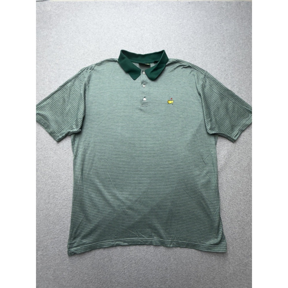 Vintage Amen Corner Polo Shirt Mens XL Green Masters Golf Pima Mercerized Cotton